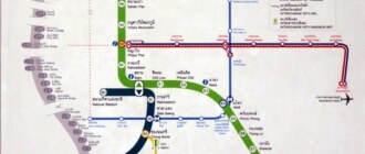 Транспортная схема Бангкока - скоростные линии и метро